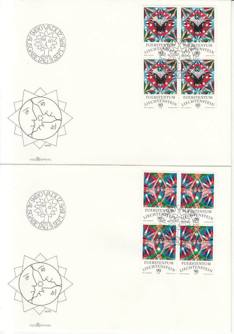 Tutti i francobolli: LBK 596 - 599 im 4er-Block FDC – Usato da Bürglen TG venduto da StampGraf 2