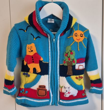 süsse 💛Kinder Peru Alpaca 🌞Strick Jacke 💙  Grösse 2