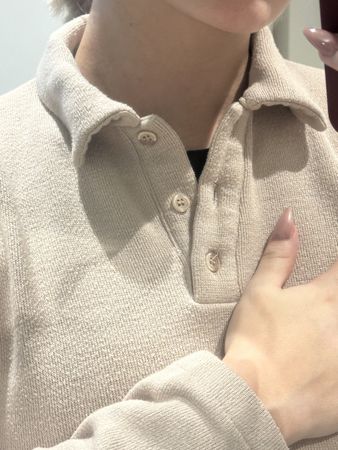 Zara Strickpullover mit Kragen, Grösse S