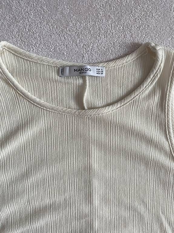 Mango Tops: Haut Blanc | Mango | Taille S – Gebraucht aus geneve von cey_5ywd 2