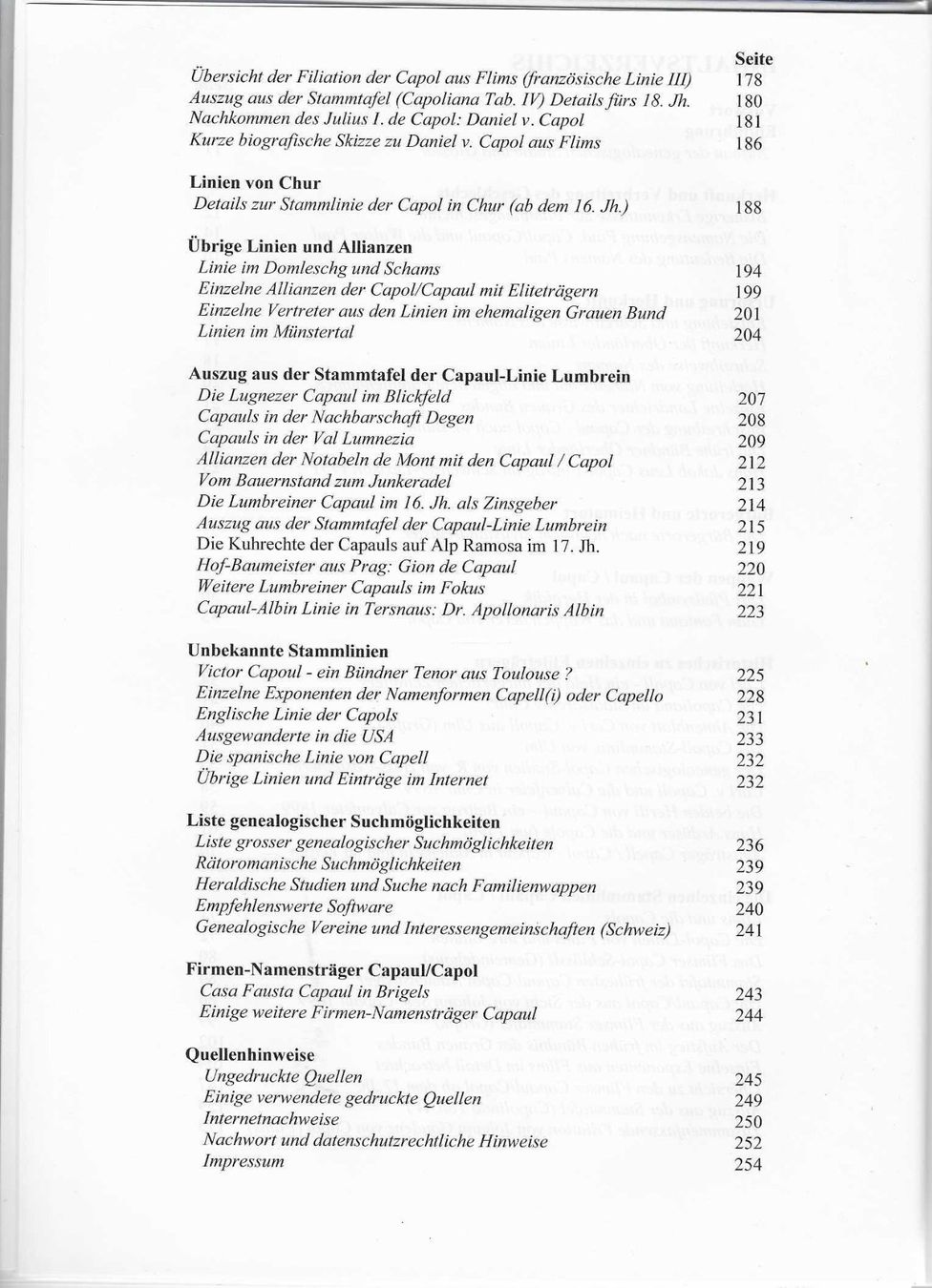 Libri: Capolia Genealogische Chronik - Georges Capol – Usato da Flims - Dorf venduto da Stagediver 3