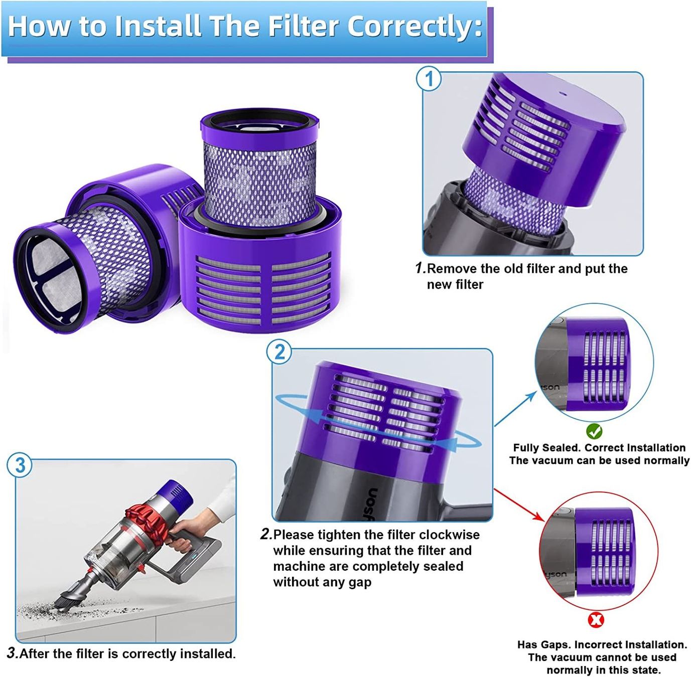Ventilazione: Dyson V10 Filter Ersatzteil Ersetzen – Nuovo (secondo la descrizione) da Thun venduto da thunshop 6