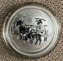 Silbermünze Australien 2015 Lunar Jahr der Ziege 1oz