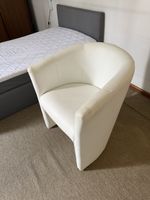 Sessel weiss Kunstleder guter Zustand