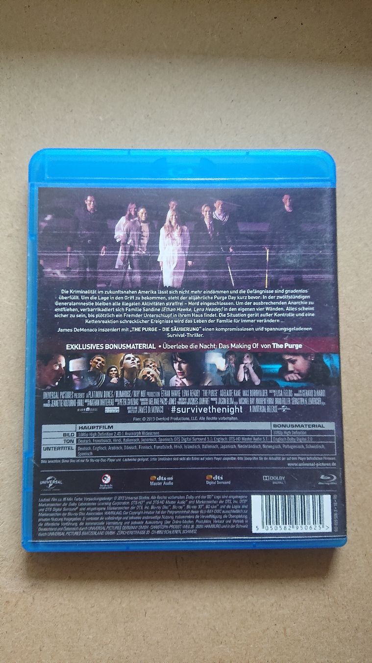 Tutti i DVDs: The Purge Die Säuberung Blu-ray  – Usato da Chur venduto da FreakofRarity 1