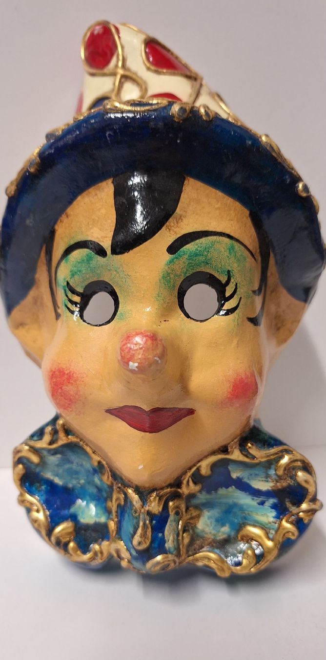Maschere: Karnevalsmaske, Clown, – Nuovo (secondo la descrizione) da Brugg AG venduto da bacbac5757