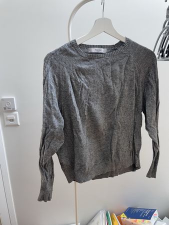 Mango Basic Pullover, Gr. M, grau