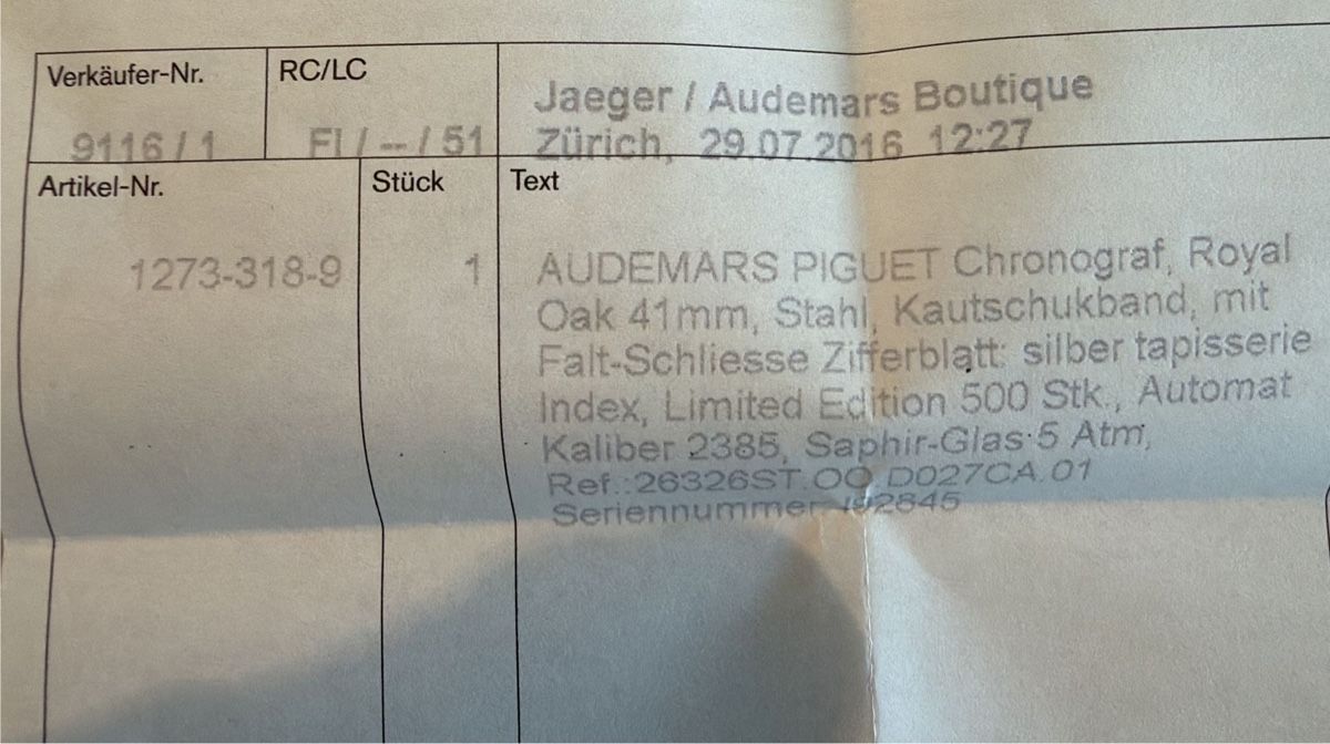 Audemars Piguet Orologi: Limitierte AP Royal Oak – Nuovo (secondo la descrizione) da Jona venduto da vintagefriend 5