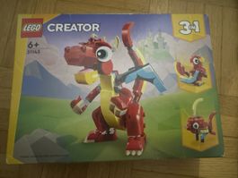Lego Creator 3-in-1 Roter Drache Set 31145 Neuwertig