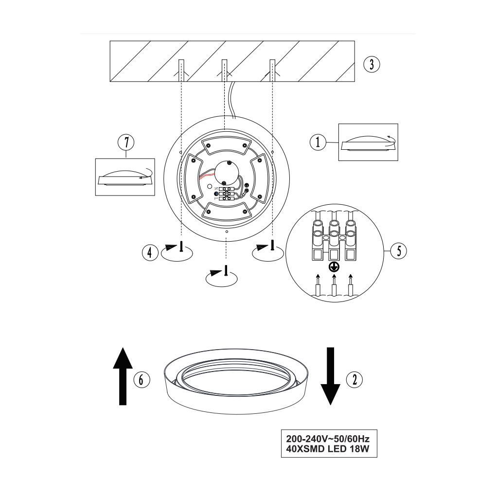 Lampadari & plafoniere: LED Deckenleuchte, Rund, 33 cm Ø – Nuovo (secondo la descrizione) da Kreuzlingen venduto da Smart-Light 5
