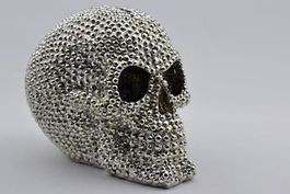 Bling Bling Schädel Sparkasse Polyresin