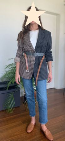 Neu Bershka Hahnentritt Blazer zweifarbig Grösse S