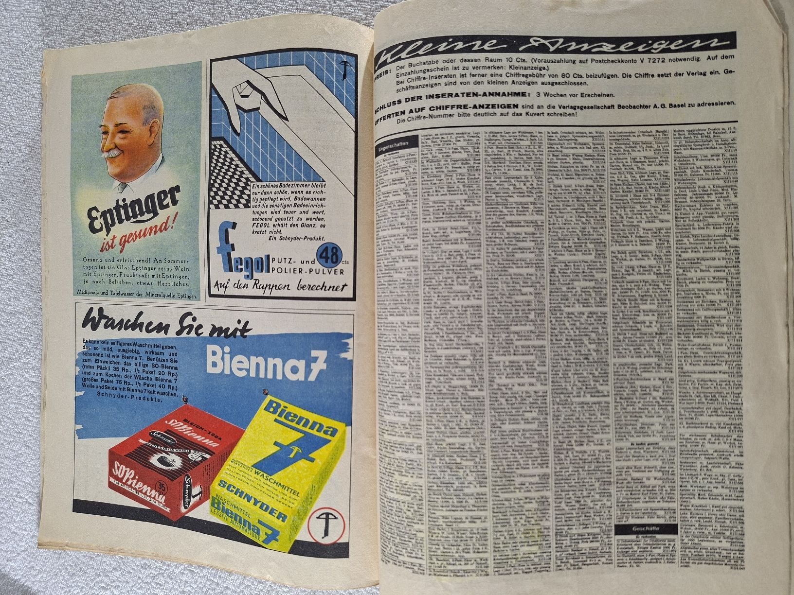 Riviste & Magazine: antike Zeitschrift, Beobachter, 1938 – Usato da Grindelwald venduto da carro5 7
