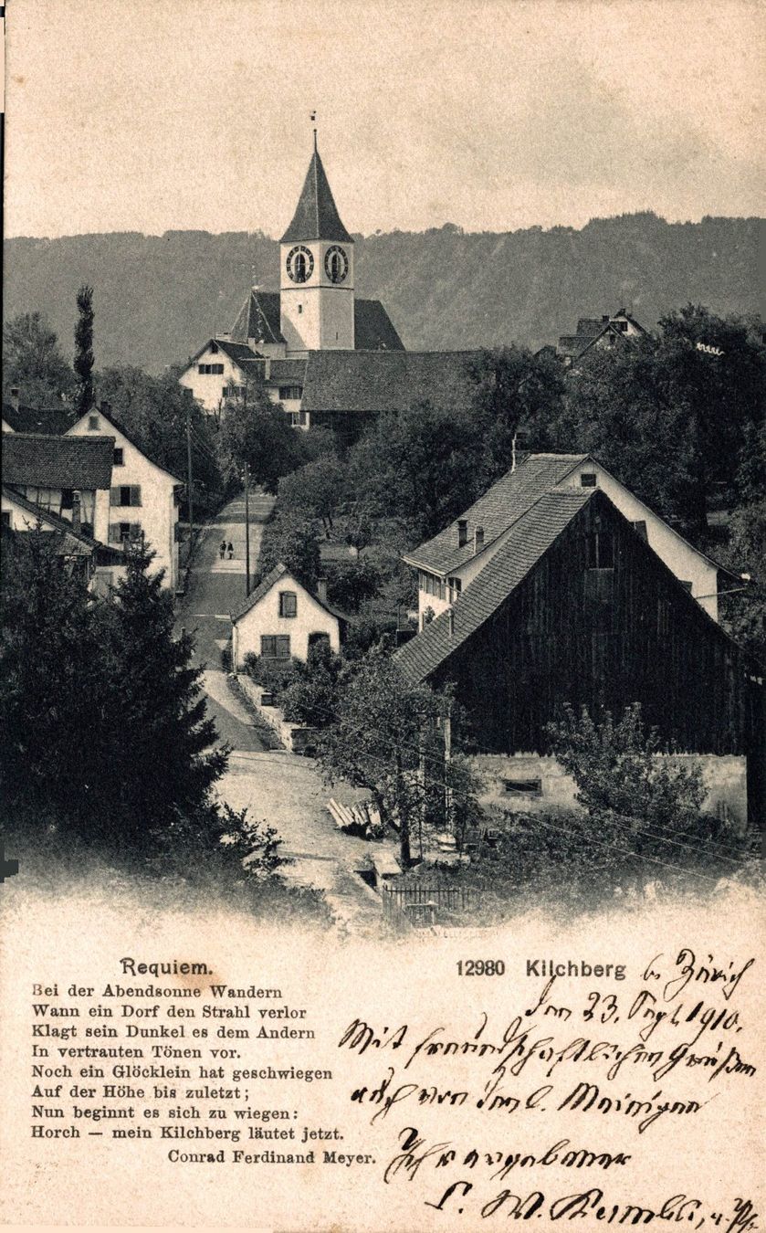 Ansichtskarten: Kilchberg. Requim von C.F. Meyer – Gebraucht aus Bronschhofen von Astore