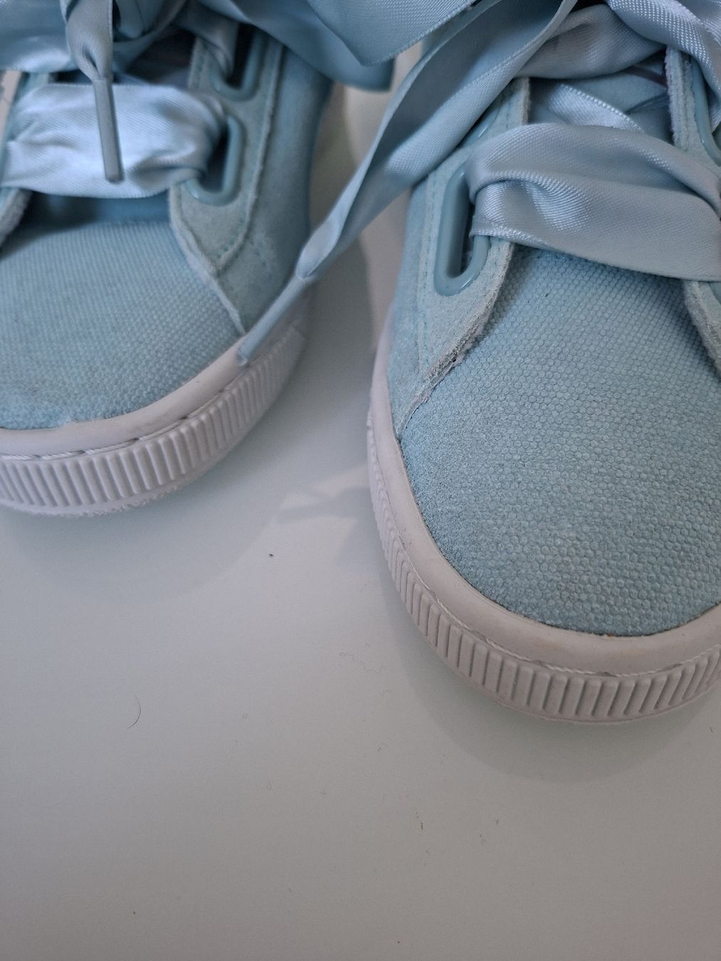 Puma Scarpe da donna: Puma Suède, édition spéciale ruban, turquoise, comme neuf! – Usato da Renens VD venduto da ser_j2fn 6