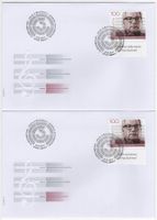 Paul Burkhard Marke mit TAB auf 2 illustrierten FDC's