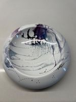 Aschenbecher Schale Teller Bischu? Design weiss Lila einzels