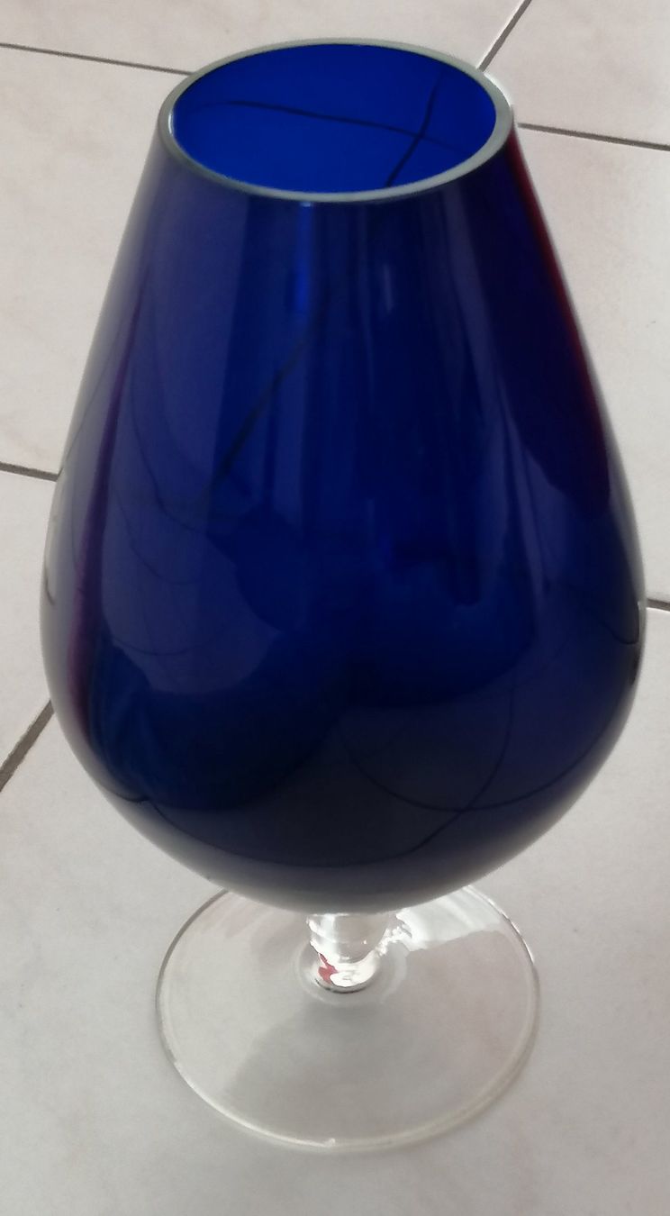 Vasen & Gefässe: Glasvase Sarner Glas, Kelchform, Höhe 28 cm – Neu (gemäss Beschreibung) aus Oberriet SG von Atir47