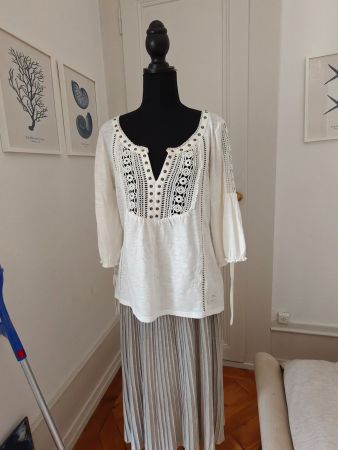 Odd Molly knit grand view dress tunic top 2 M ecru knit
