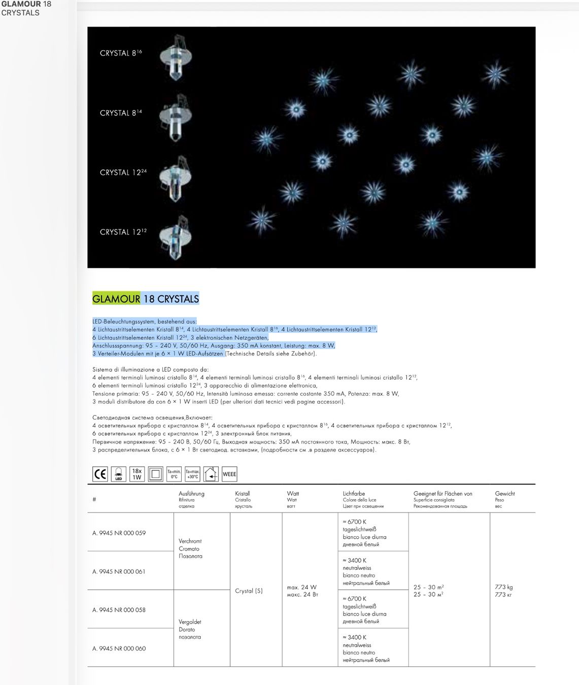 Swarovski Lampadari & plafoniere: Swarovski Crystal StarLED Deluxe 18er Set – Nuovo e nell'imballaggio originale da Grub AR venduto da Cirrus5562 8