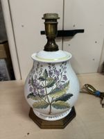 Lampe vintage céramique motif floral 40cm