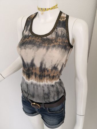 🤩MANGO BATIK TANK TOP BEIGE-GOLD NEU & D&G P.