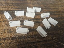 lego 3581 lot de 12 pièces White Brick, Modified 1 x 1 x 2
