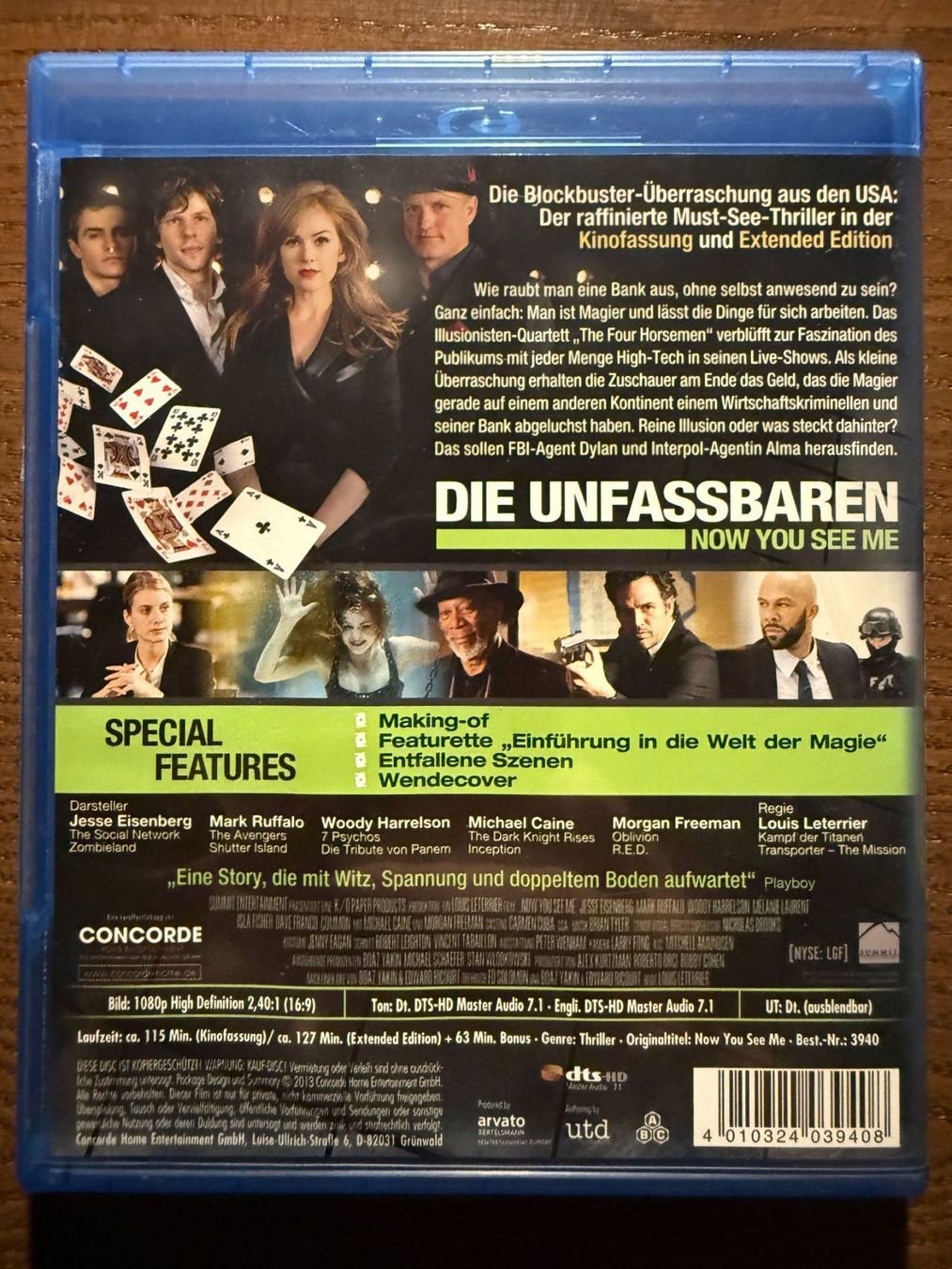 Tutti i DVDs: Die Unfassbaren - Now You See Me – Usato da Zürich venduto da Blu-ray_ZH 1