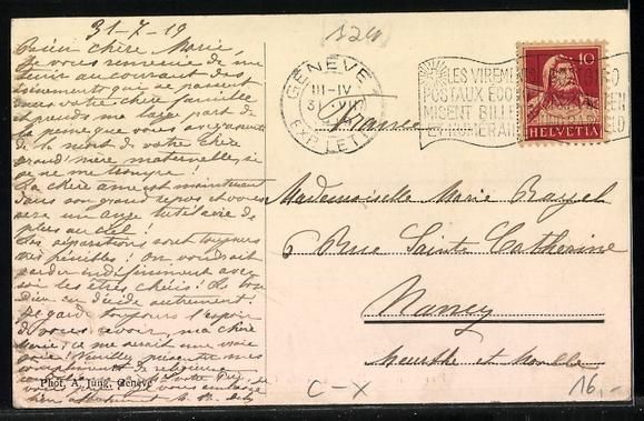 Cartoline postali: Genève, Pension des Dames, Villa Clara, – Usato da Berlin venduto da bartko-reher 1