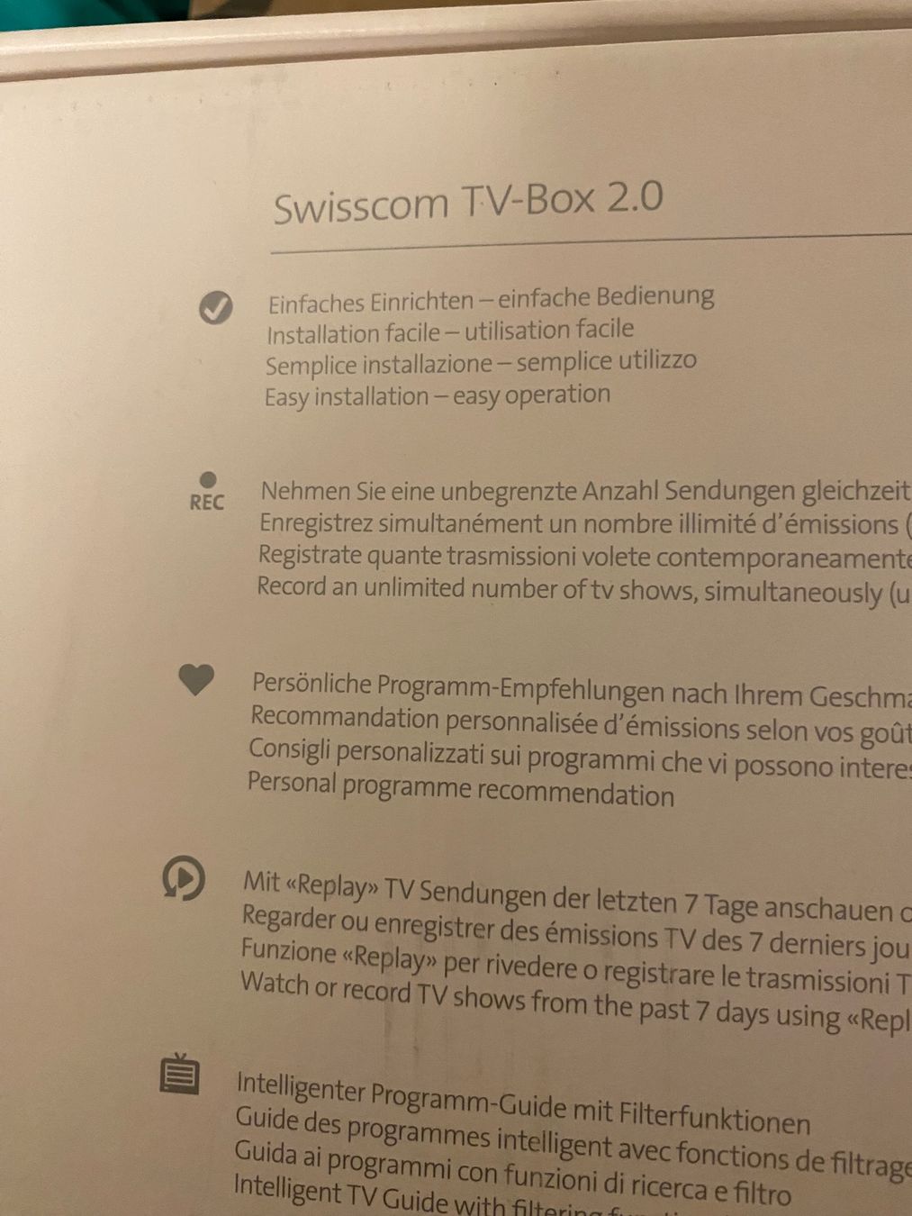 Swisscom Modem & Router: Swisscom TV Box 2 – Nuovo e nell'imballaggio originale da Zufikon venduto da Connec 1