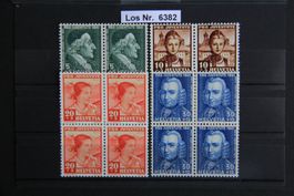 PJ 1941 Serie Viererblöcke Postfrisch **            Los 6382