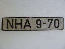 Nummernschild / Auto- / Kfz-Kennzeichen Deutschland NHA 9-70