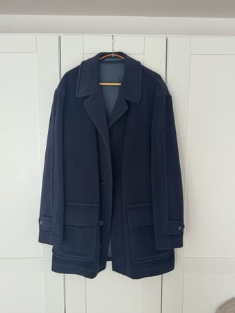 Bally Wollmantel Gr. 52 / Schurwolle, Angora, Kaschmir /