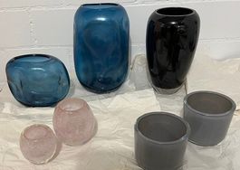 Diverse Vasen-Sammlung aus Glas - Top Zustand!