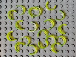 LEGO Minifig Headgear - 20x Trans-Neon Green Visor - 2447