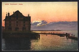 Rorschach, Partie am Hafen, Sonnenunterg