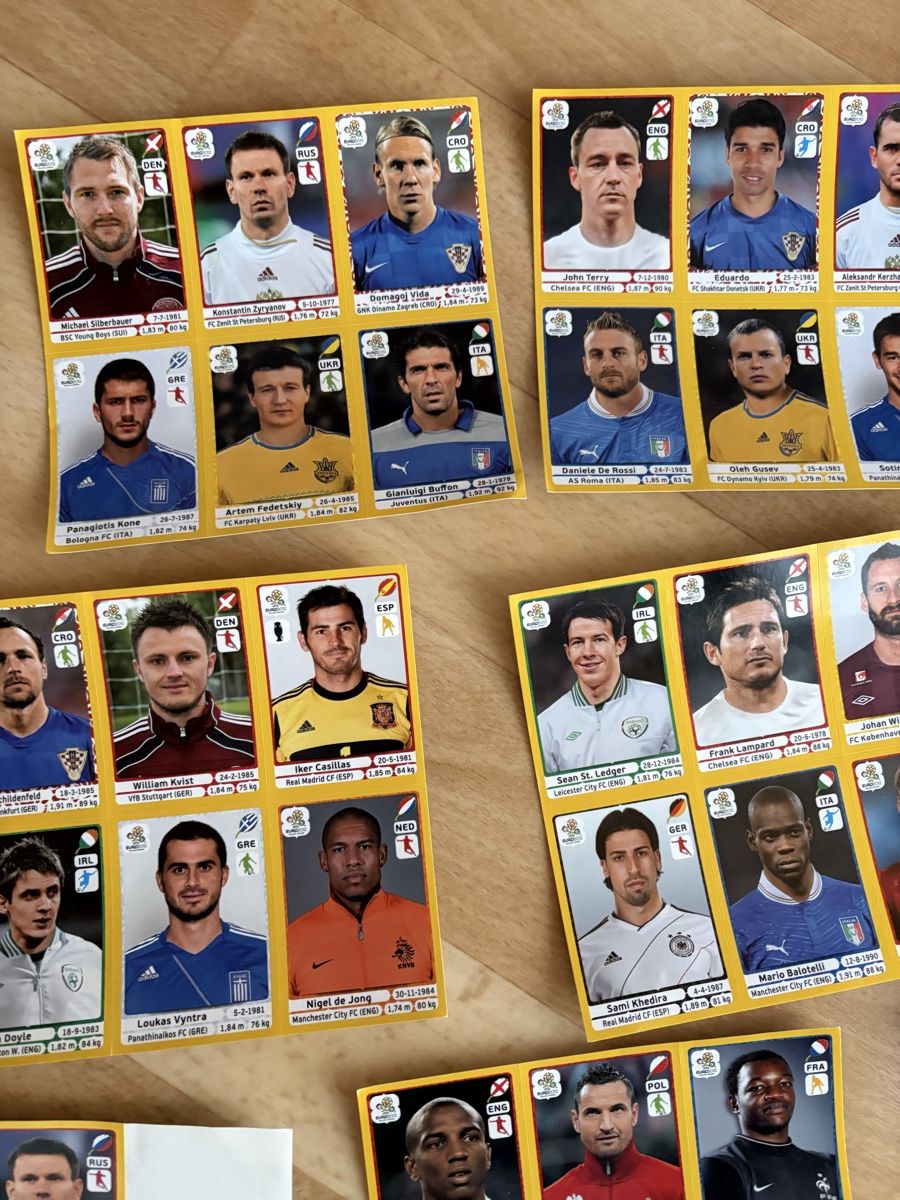 Panini Carte collezionabili: Panini Euro 2012 Stickerbogen Lot – Nuovo (secondo la descrizione) da Wünnewil venduto da VinRa 2