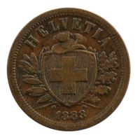 Schweiz / Suisse - 2 Rappen - 1883