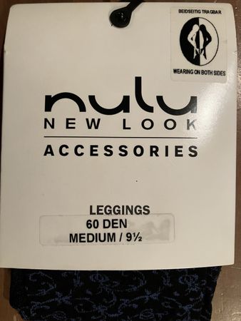 NEU: Nulu New Look Leggings, Gr. M/9½, 60 Den, Schwarz/Blau!