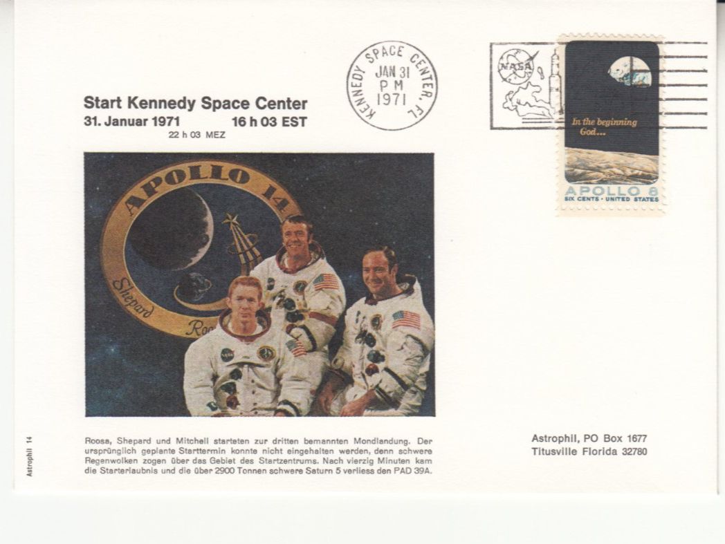 Tutti i francobolli: Apollo 14,  3 Briefe – Usato da Bürglen TG venduto da StampGraf 3