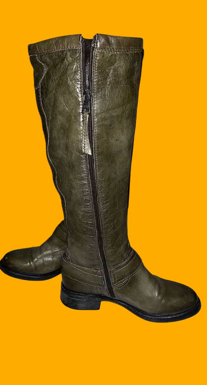 Damenschuhe: MIUS  Leder Stiefel Olivegrün – Gebraucht aus Bützberg von dan_jhn9 3