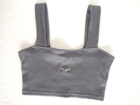 Festival Damen Top H&M Divided Gr. S Grau bauchfrei