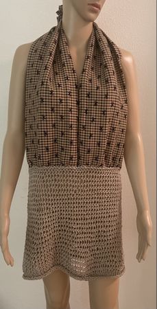 Kleid  Karomuster Halter Hals Grösse M Neu