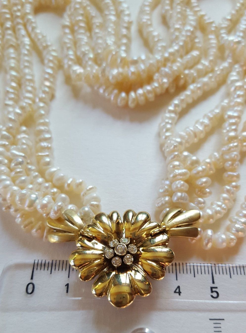 Ketten: Perlen Collier~585 Gold Verschluss/Broch – Gebraucht aus Wald ZH von Aniade