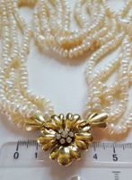 Perlen Collier~585 Gold Verschluss/Broch