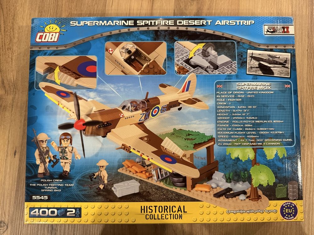 Cobi Jeux de construction: COBI Supermarine Spitfire Desert Airstrip, NEU! 47 – Neuf avec emballage d'origine à Nidfurn par suter.glarus 1
