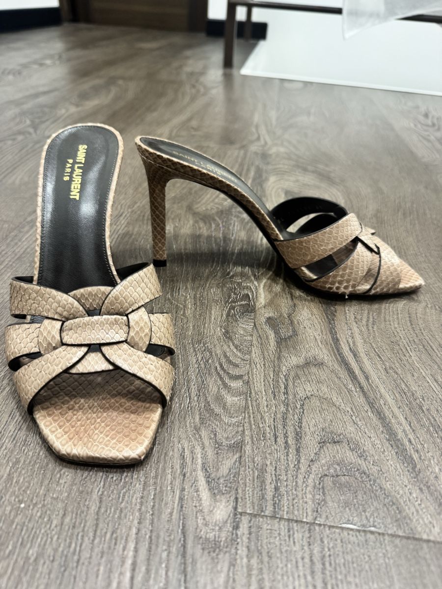 Saint Laurent Scarpe da donna: Saint Laurent Tribute Mules, size 41, Python leather – Usato da Thonex venduto da Lux_brands01 1