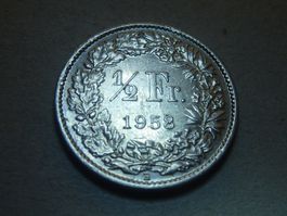 1/2 Fr,  1958    -  vorzüglich  -