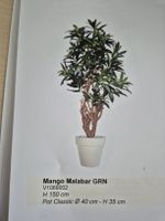 Dekomat PflanzeTextilblätterBIOgefärbt mitTopf,BaumstammECHT