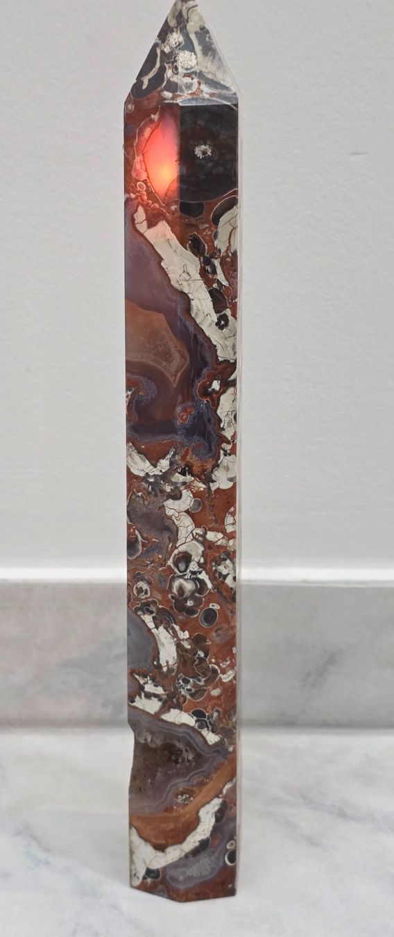 Minerali & Pietre curative: Money Achat Obelisk 775g – Nuovo e nell'imballaggio originale da Matzingen venduto da Shay_Crystalz 3